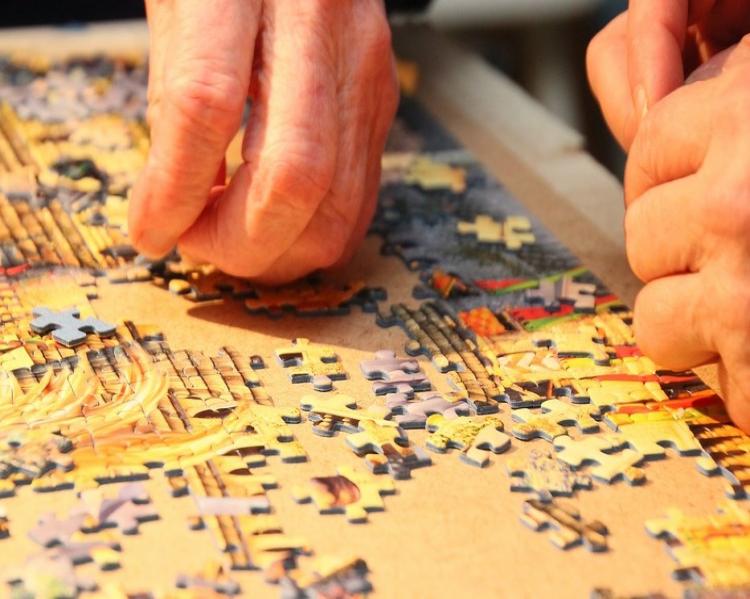 Mãos montando um quebra-cabeça (Foto: Pixabay)