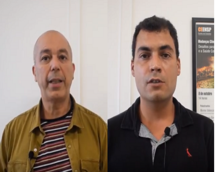 Dois homens, lado a lado, olhando para frente